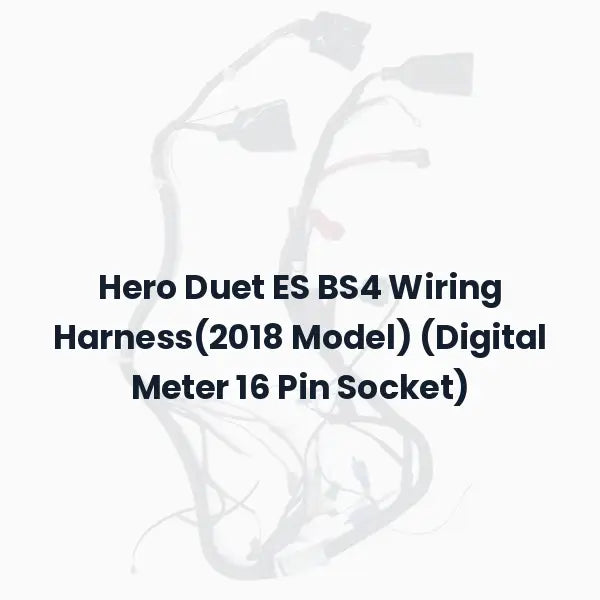 Hero Duet ES BS4 Wiring Harness(2018 Model) (Digital Meter 16 Pin Socket)