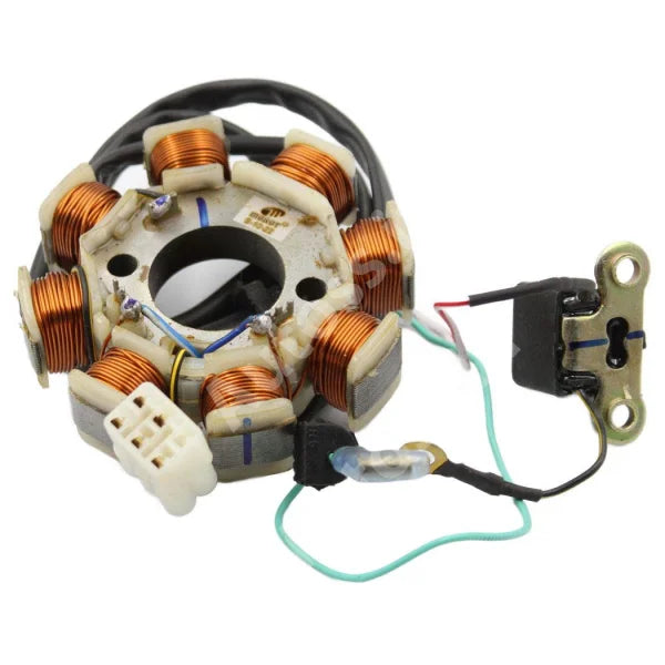 BAJAJ PULSER 150 MAGNET COIL PLATE ASSEMBLY(8 POLL) 5 PIN