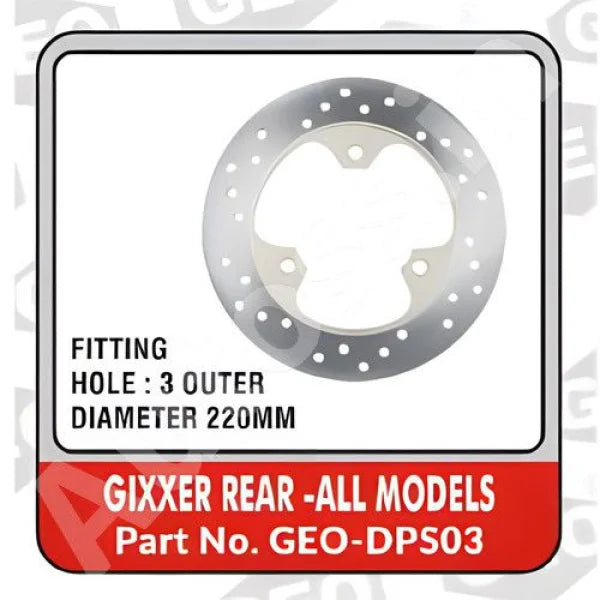 BIKE BRAKE DISC TVS GIXXER REAR ALL MODELS