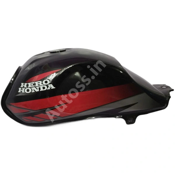 HERO CD Deluxe Petrol Tank New Model Black and RED