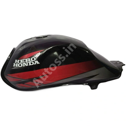 HERO CD Deluxe Petrol Tank New Model Black and RED