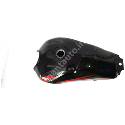 HERO HF Deluxe PETROL TANK BLACK and RED