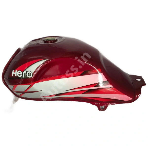 HERO HF DX WINE RED PETROL TANK