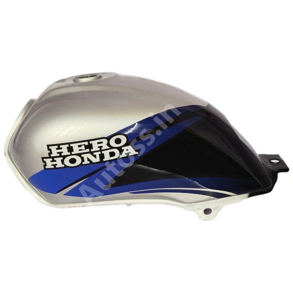 HERO Passion Plus Alloy Wheel PETROL TANK SILVER and BLUE