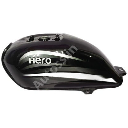 HERO Splender pro Petrol Tank BS4 BLACK and GREY