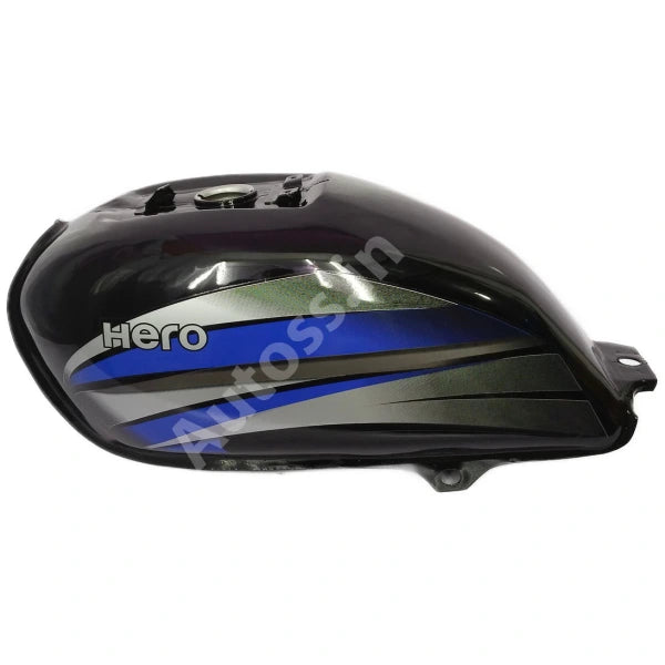 HERO Splendor Petrol Tank Pro Petrol Tank BLACK and BLUE