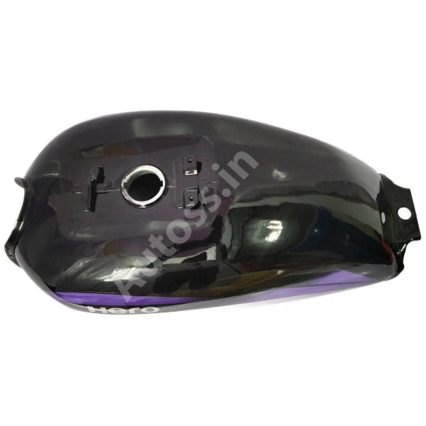 HERO Splendor Plus Alloy Wheel Petrol Tank BLACK and PURPLE