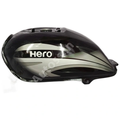 HERO Splendor Plus Petrol Tank Alloy Wheel BLACK and GREY
