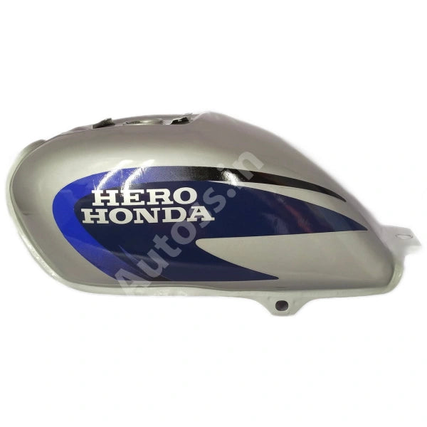 HERO Splendor Plus PETROL TANK SILVER and BLUE