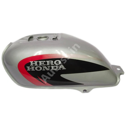HERO Splendor Plus PETROL TANK SILVER and RED