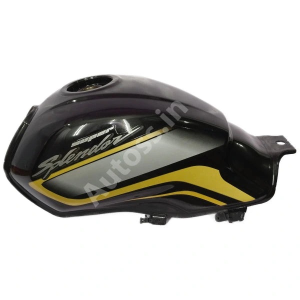 HERO Super Splendor BS6 Petrol Tank BLACK and GOLDEN