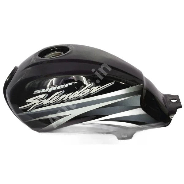 HERO SUPER SPLENDOR PETROL TANK T2 BLACK and GREY