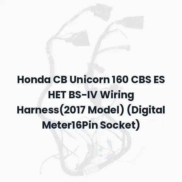 Honda CB Unicorn 160 CBS ES HET BS-IV Wiring Harness(2017 Model) (Digital Meter16Pin Socket)