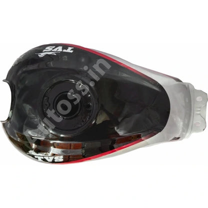 TVS Victor Glx BLACK Petrol Tank RED