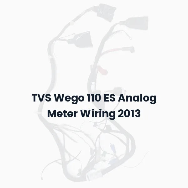 TVS Wego 110 ES Analog Meter Wiring 2013
