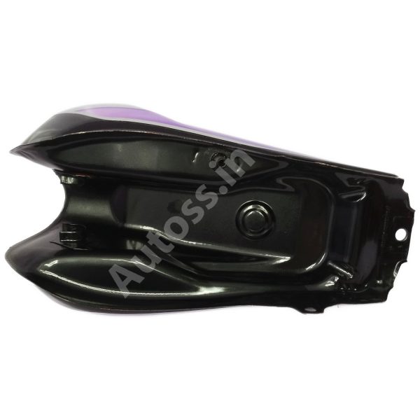 Bike Petrol Tank HERO CD Deluxe Old Model BLACK and PURPLE - Image 2