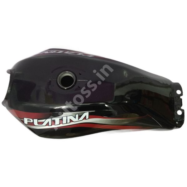 Bike Petrol Tank BAJAJ Platina 125 BLACK and RED