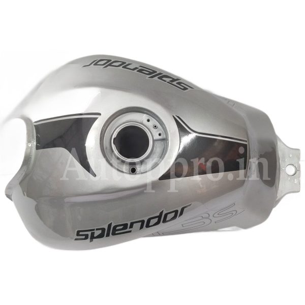 BIKE PETROL TANK HERO I SMART 110 BS4 SILVER.BLACK 1