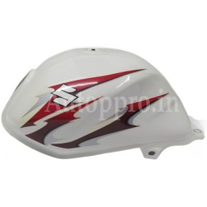 BIKE PETROL TANK SUZUKI HAYATE WHITE 2